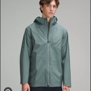 Lululemon Waterproof Full-Zip Rain Jacket, Men's XS, Color: Medium Forest